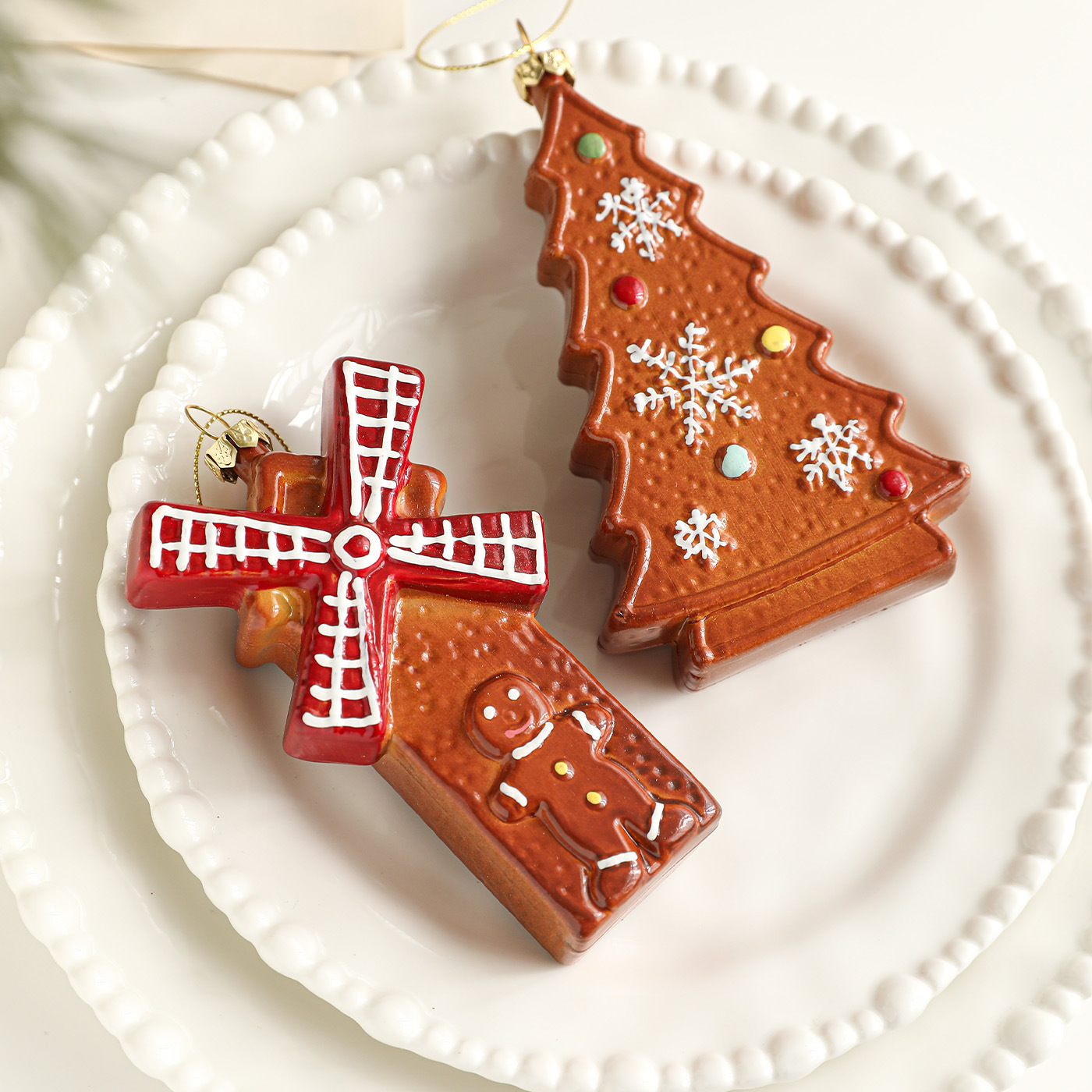 Nuevo pan de jengibre de plástico colgante hombre colgante colgante árbol de Navidad decoración colgante artículos de decoración atmósfera artículos de diseño en stock