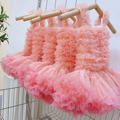 Summer Girl Tutu Skirt Cute Netting Princess Dress Girls Little Girl Cake Skirt Puffy Birthday Dress 