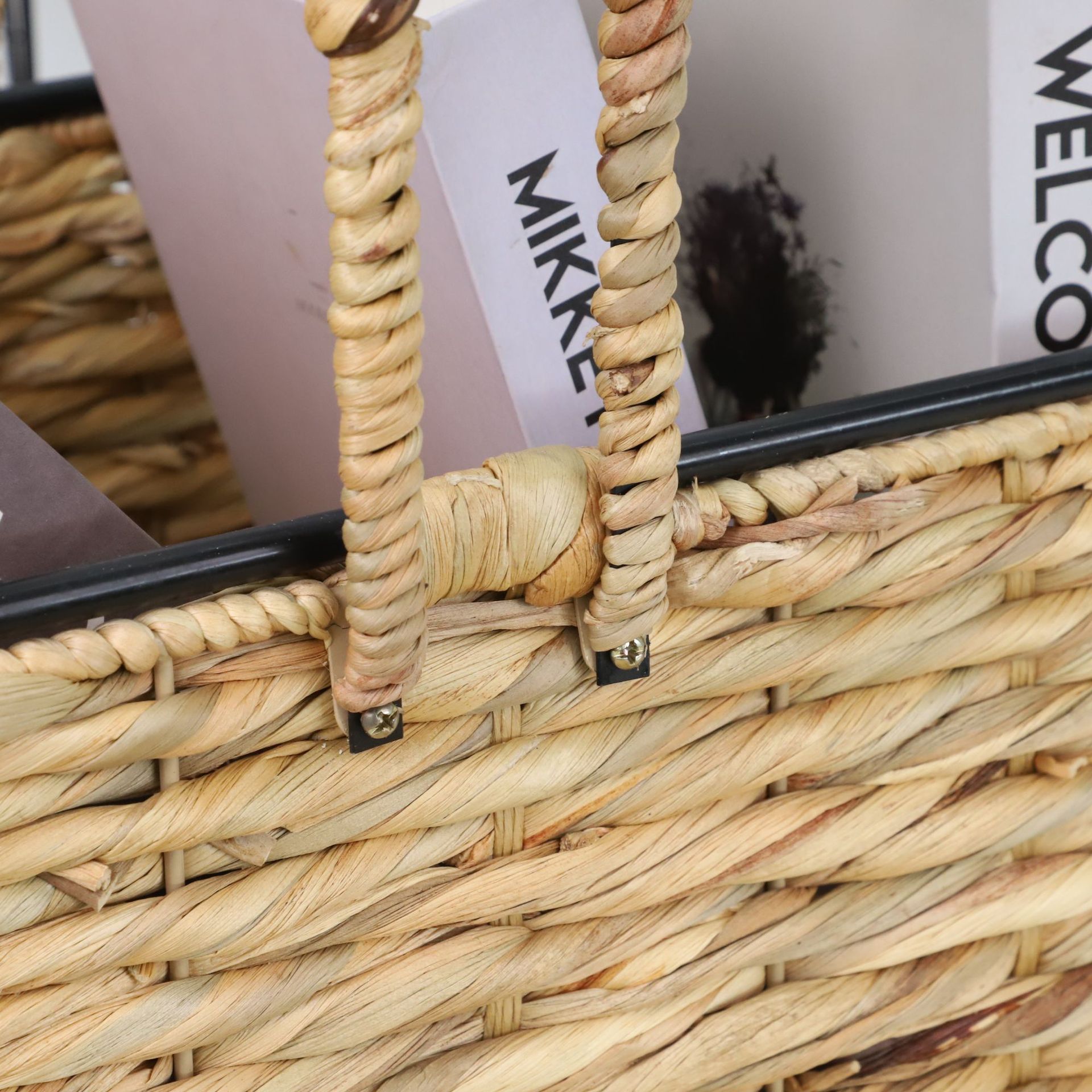 Cesta de almacenamiento de hierba de calabaza transfronteriza personalizada tejida a mano canasta de almacenamiento de hierba de libros caseros juguetes misceláneos canasta de almacenamiento de hierba