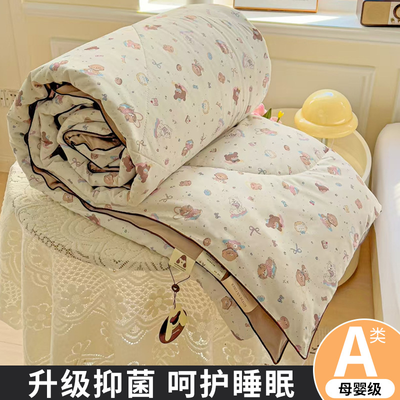 A类双层纱印花夏凉被夏季空调盖被宿舍可机洗夏被活动礼品薄被子