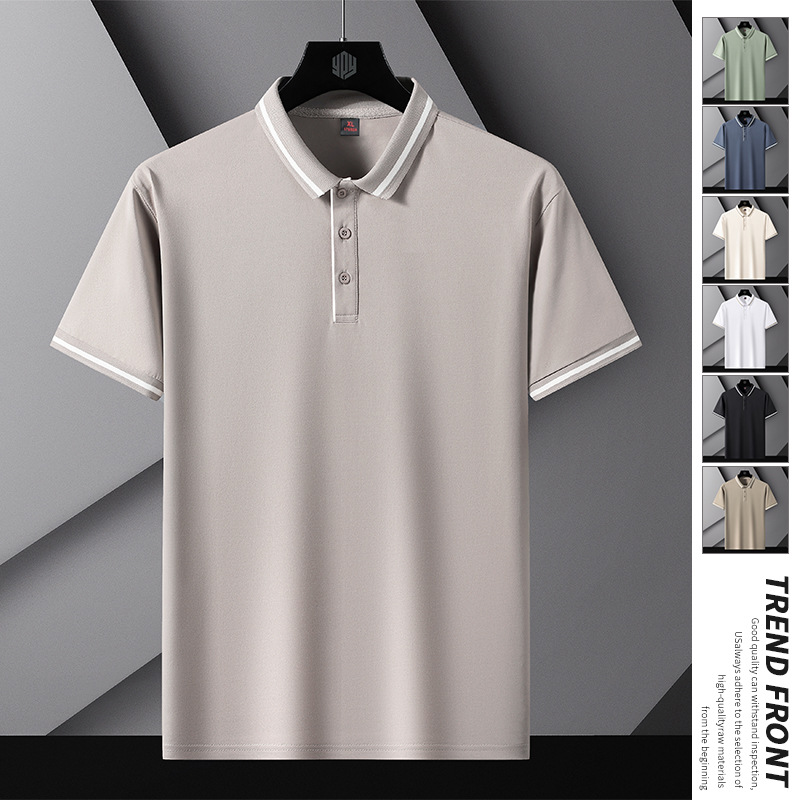 2024 Summer Public Version Two-piece Polo Shirt Men's Style Easiest for Match Casual Shirt