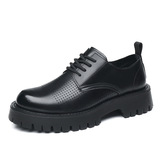 Martens, весенняя черная ретро униформа медсестры для отдыха, тренд сезона, в британском стиле, из натуральной кожи