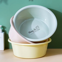 厚い3セットの植木鉢の家庭用プラスチックの大きいサイズの丸い洗面器の赤ちゃんの鉢の学生寮の洗濯器の足を洗います。