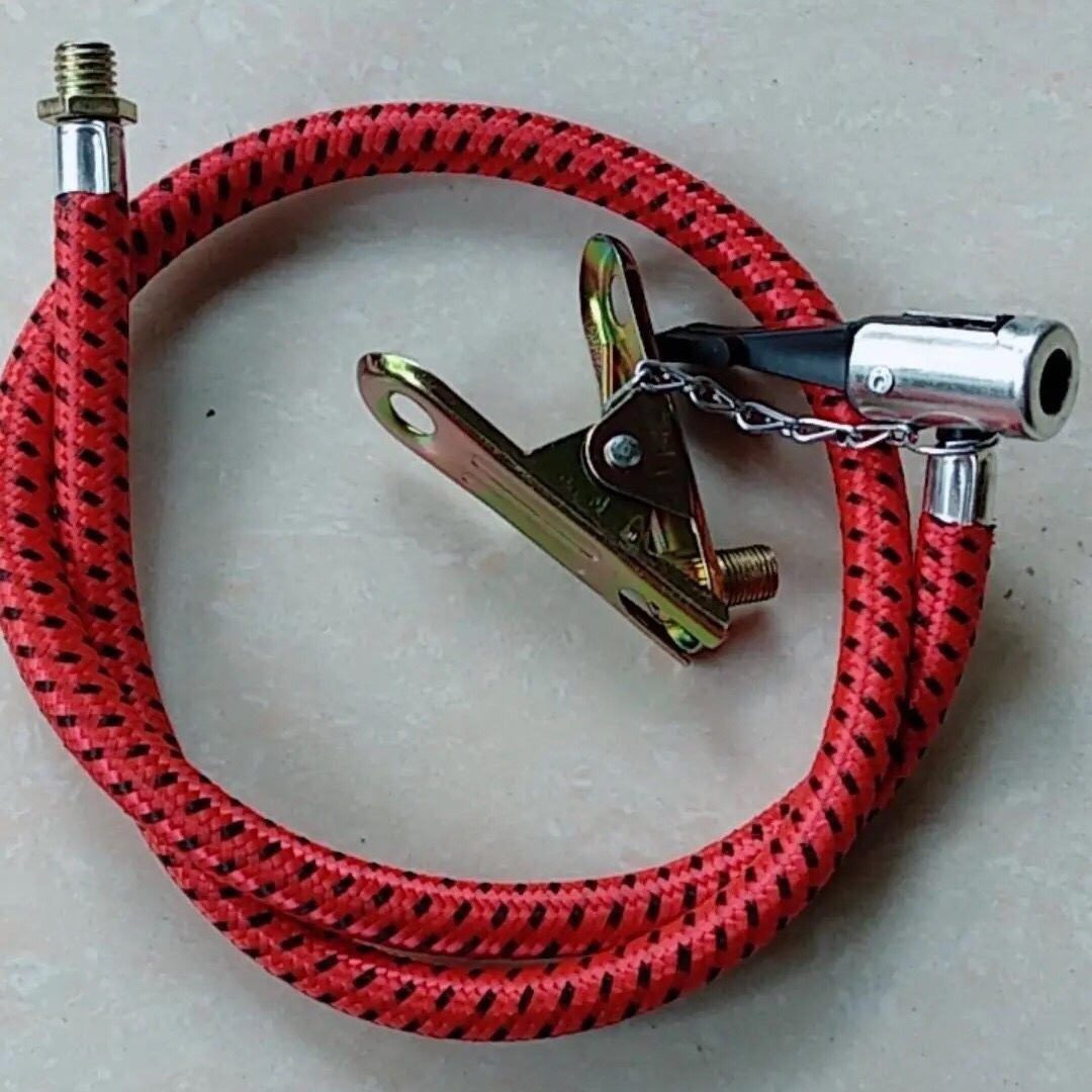 Tire inflator, air hose, vehicle-mounted air pump, dual-cylinder foot pump, single-cylinder high-pressure inflator, accessories, old-style fabric air hose