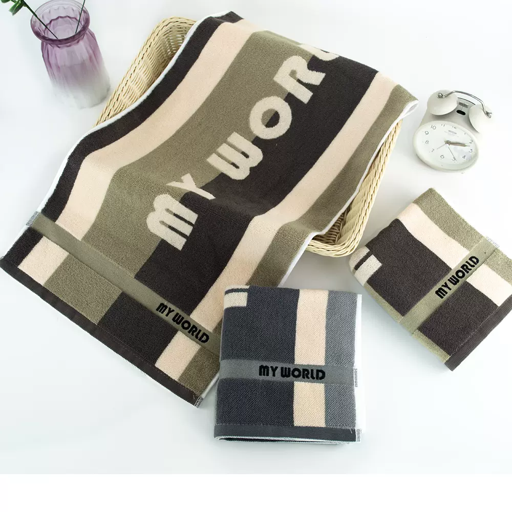 毛巾纯棉加厚面巾极限股色织提花吸水成人洗脸巾批发吸水性强