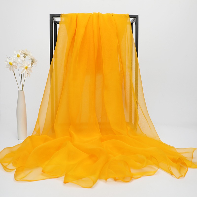 Solid color silk summer thin cloak
