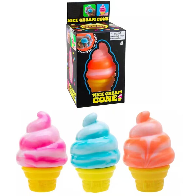 Cross-border bestseller: Gradient ice cream slow-rebound squeeze toy, TPR design, cute and stress-relieving small toy, in stock Cross-border bestseller: Gradient ice cream slow-rebound squeeze toy, TPR design, cute and stress-relieving small toy, in stock