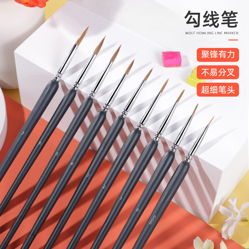 Langhao Hook Pen Digital Oil Painting Brush Face Pen Art Hook Pen Painted Pen Gouache Acrylic Meticulous National