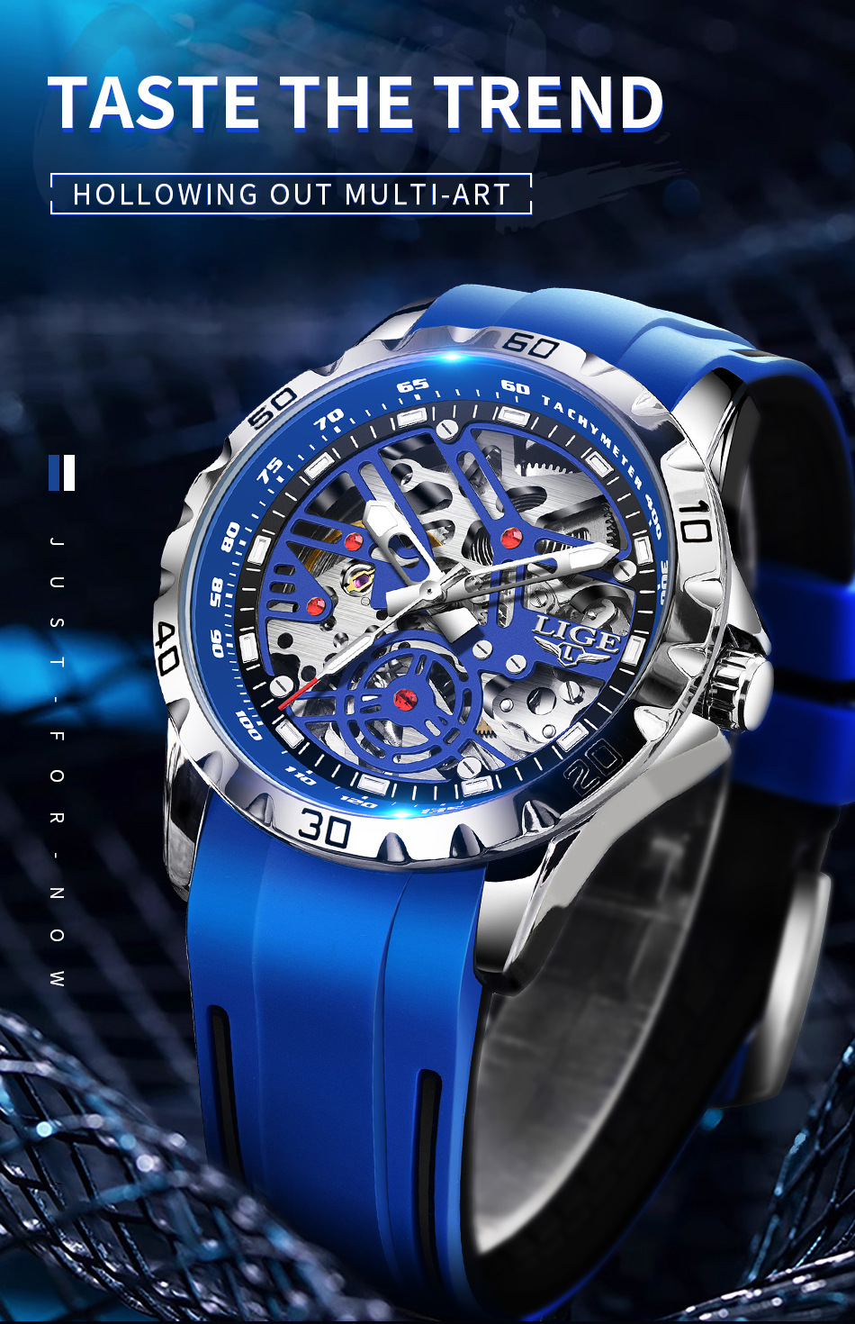 Men's Automatic Mechanical Watch Skeleton Luminous Waterproof_voghion.com