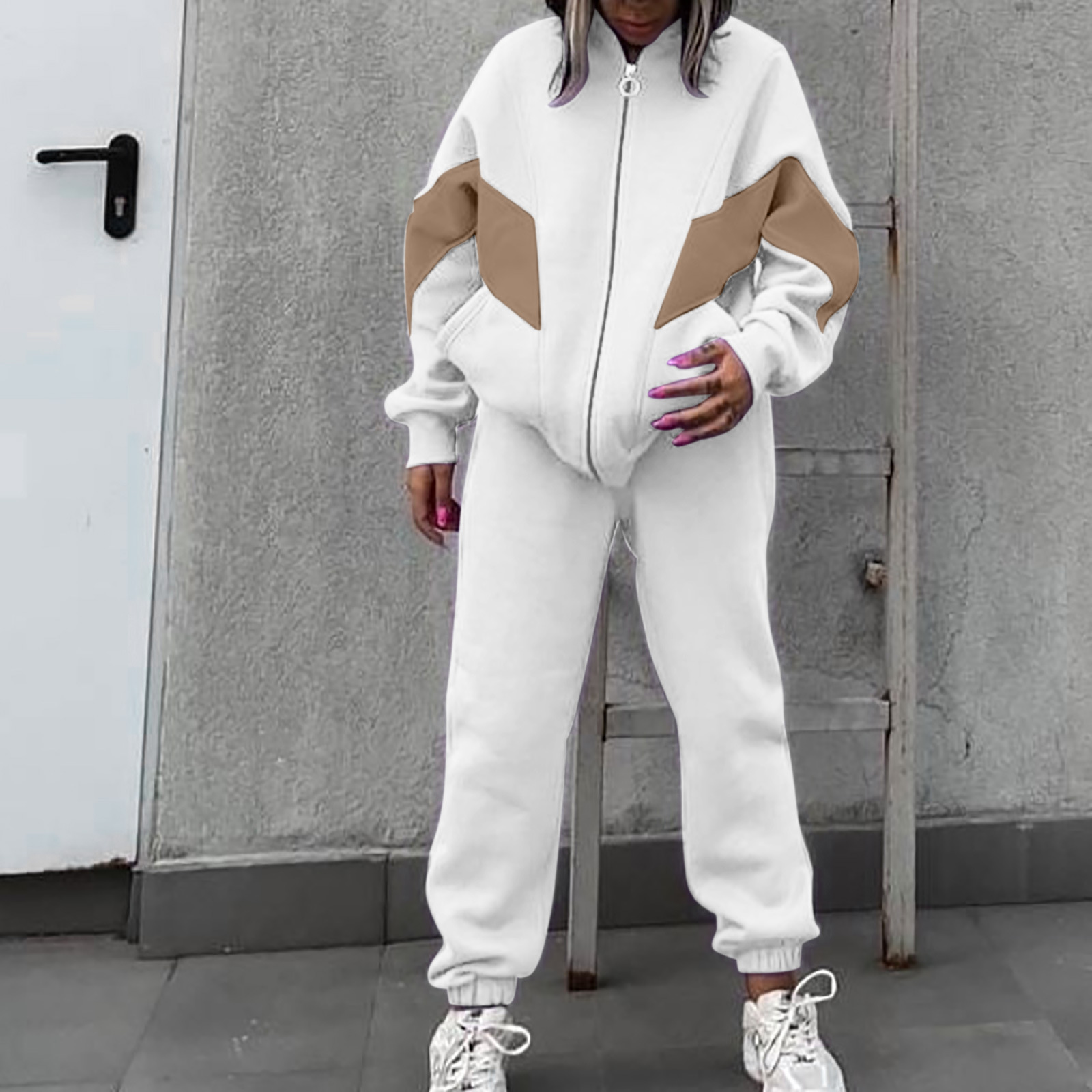 Women's Tracksuit Set Casual Loose Two Piece Spring Autumn Outfit_voghion.com