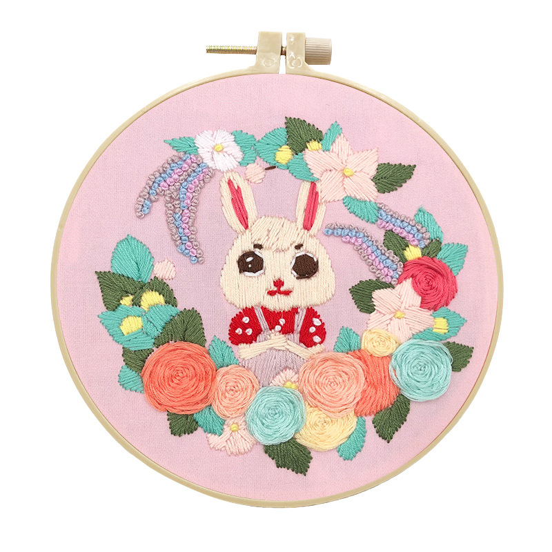 Original-bordado europeo hecho a mano Kit de tela Junior novato bordado creativo bordado DIY material paquete medio