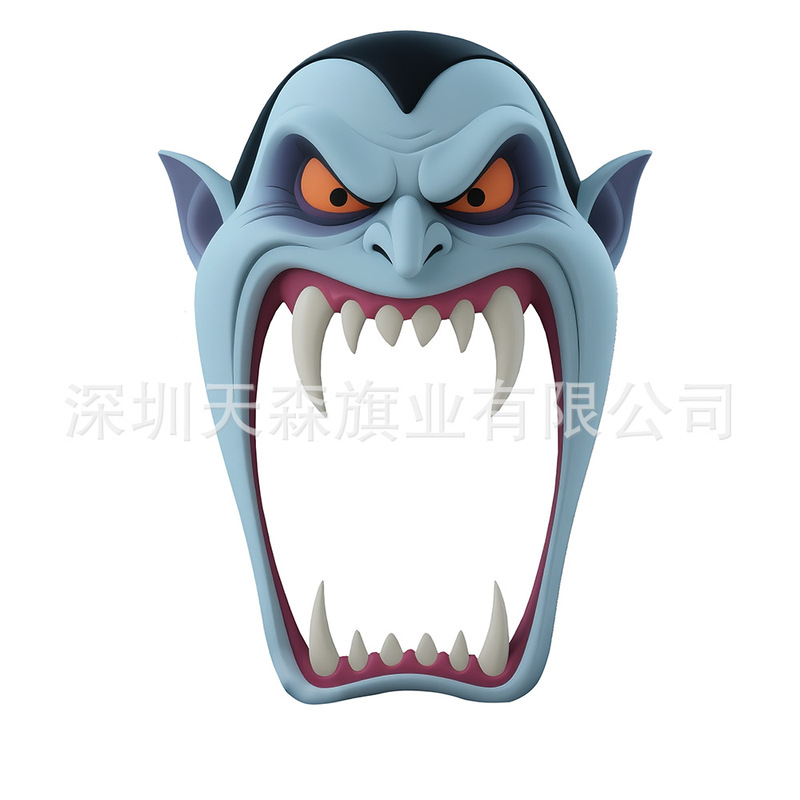万圣节吸血鬼城堡异形旗欧美跨境室内外装饰拍照节日背景激光切割|undefined