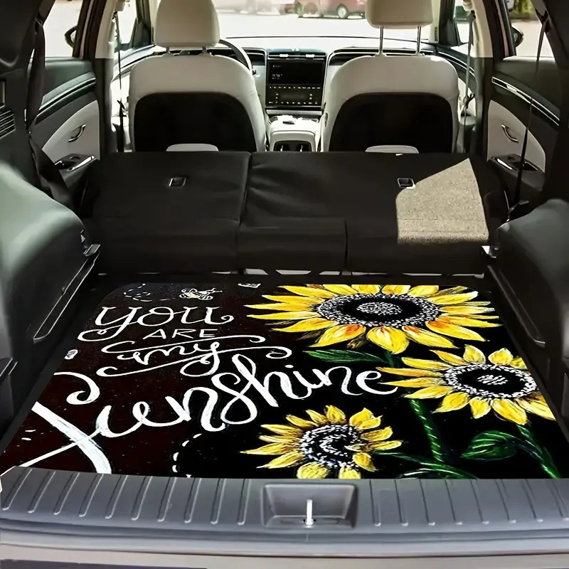Temu Labeling Dropshipping Cross-Border Abstract Printed Car Trunk Mat Water-Absorbent, Non-Slip, Dirt-Resistant and Wear-Resistant Car Floor Mat