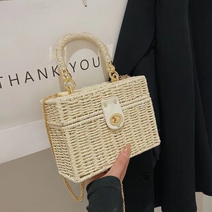 (Wholesale), summer straw box, one-shoulder bag, (Physicals)