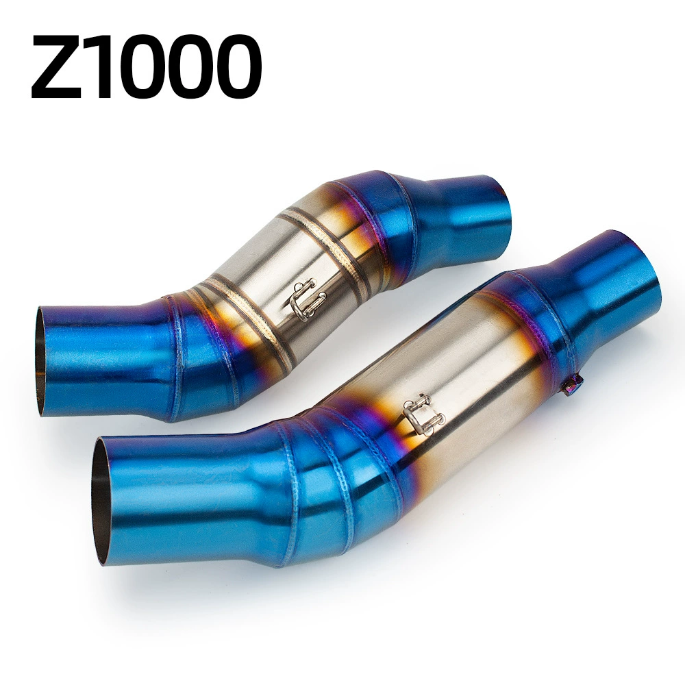Подходит для модификации мотоцикла Kawasaki Z1000, передняя соединительная труба Z1000SX, средний выхлоп из титанового сплава