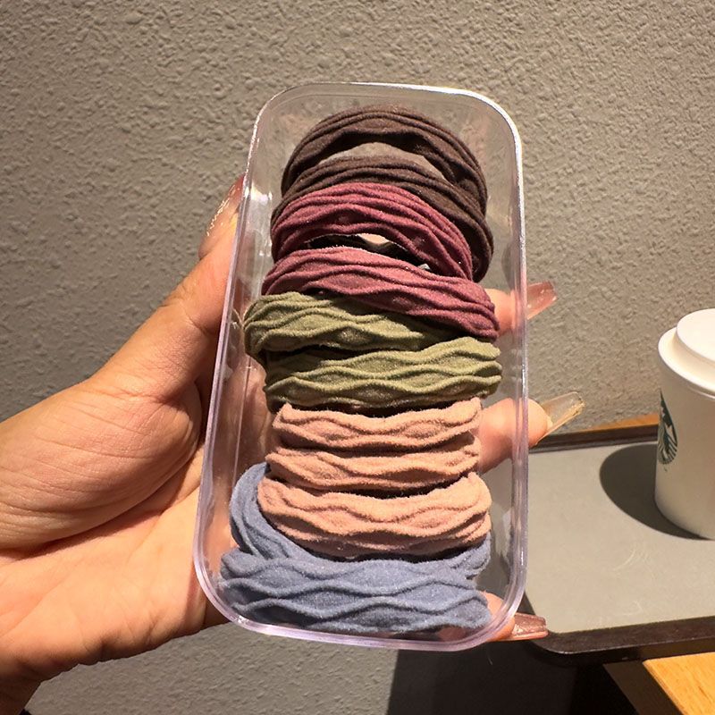 Otoño y invierno 2024 nuevo cabello de alta calidad cuerdas elásticas de cabello cuerdas de cola de caballo de alta altura elásticas anillo de cabello duradero