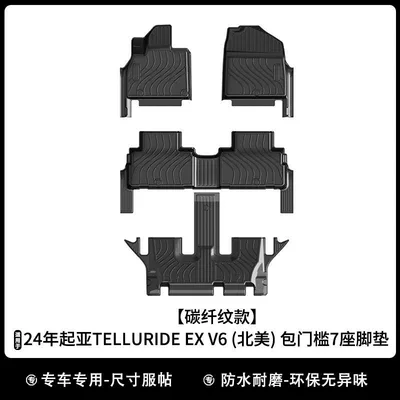 Universal Foot Pad – for 24 Kia Telluride Ex - carbon-fiber-pattern-24-kia-telluride-ex-v6-north-america-including-7-seat-floor-mats