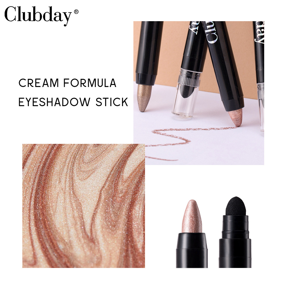 Clubday Cross-border Double-headed Pearlescent Eyeshadow Stick, long-lasting waterproof, lazy eye makeup brightening, high-gloss, under-eye Eyeshadow pen undefined