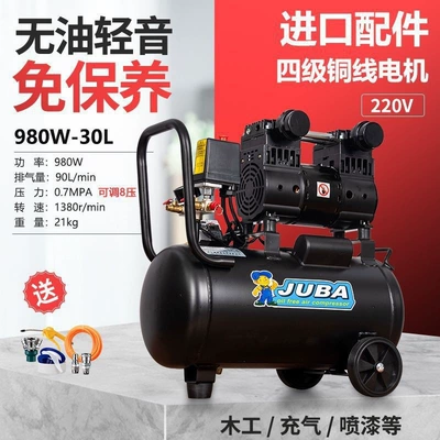 Small Oil-Free Silent Air, Hava kompressorları - copper-wire-980w30l-high-configuration