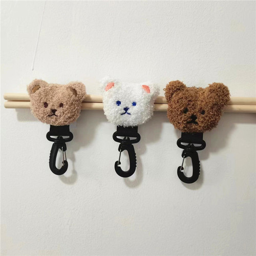ins Korean style bear head stroller Velcro buckle stroller accessories umbrella stroller stroller walking artifact hook