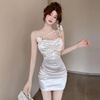 3D Twisted Open Back Slim Fit Dress