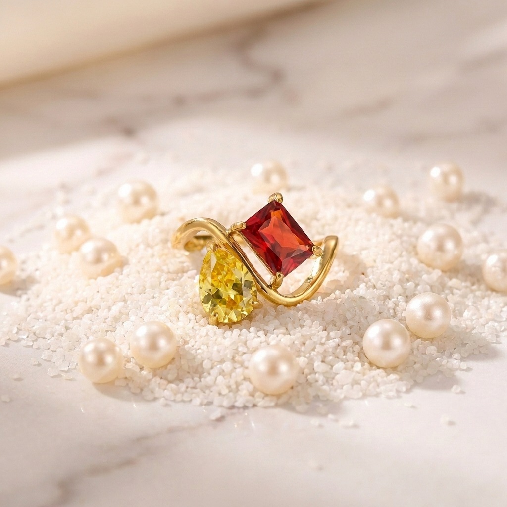 12 Birthstone Ring Replaceable Colored Gemstone Ring Luxury Titanium Steel Gold Plated Ring Women