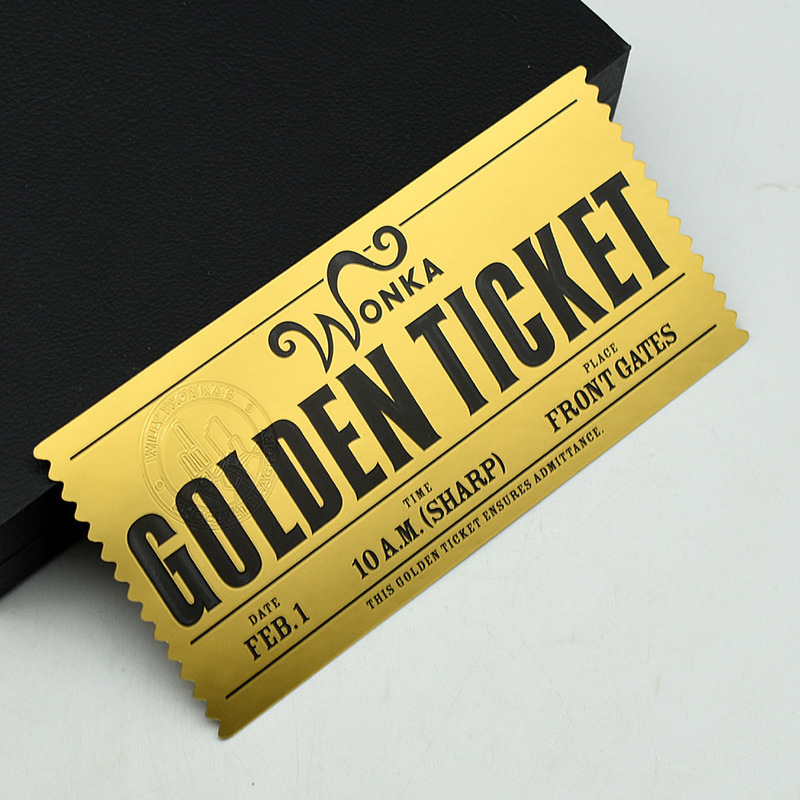 Charlie and the Chocolate Factory Chocolate Gold Coupon Wonka Plastic Commemorative Card Children's Gift Collection Charlie and the Chocolate Factory Chocolate Gold Coupon Wonka Plastic Commemorative Card Children's Gift Collection
