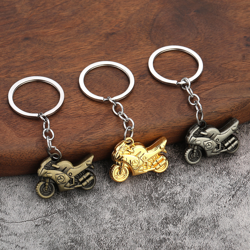 Creative Personality three-dimensional simulation heavy motorcycle metal keychain car advertising waist hanging key ring chain pendant