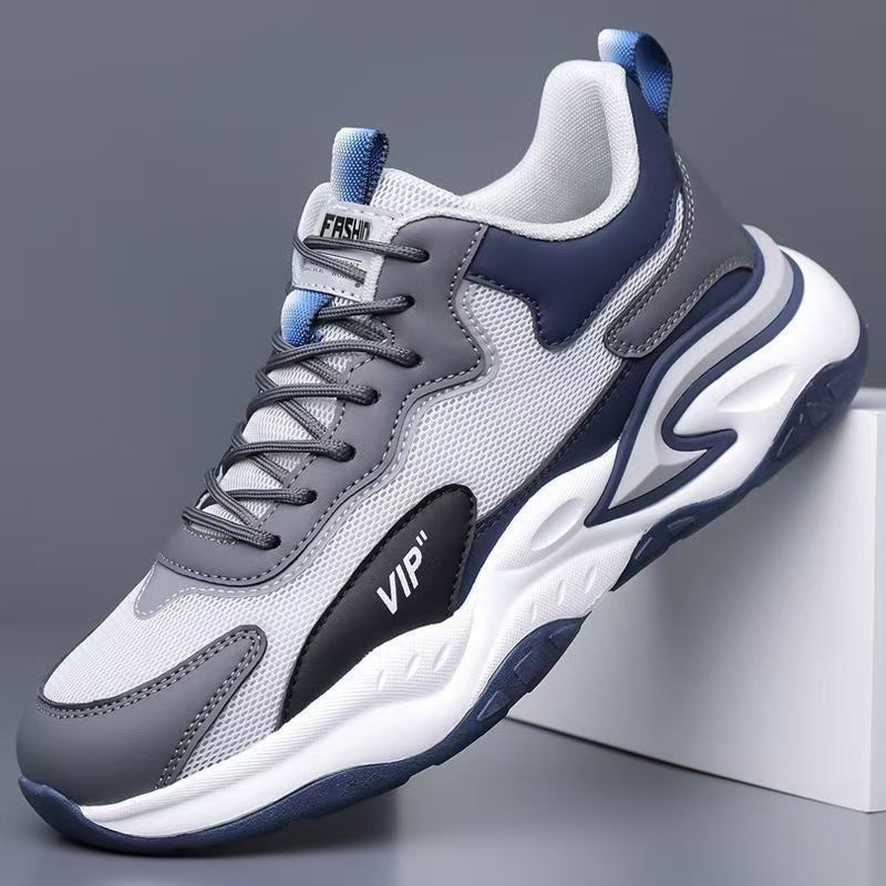 2026 New Spring Men's Mesh Breathable Shoes, Non-Slip Soft-Soled Running Sports Casual Shoes, Popular Dad Shoes
