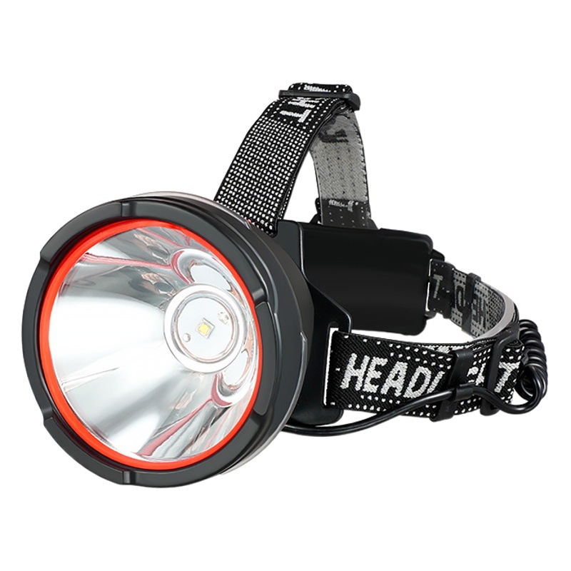 Luz de cabeza de luz fuerte al aire libre transfronteriza LED multifunción emergencia portátil noche pesca montar a caballo luz de trabajo montada en la cabeza