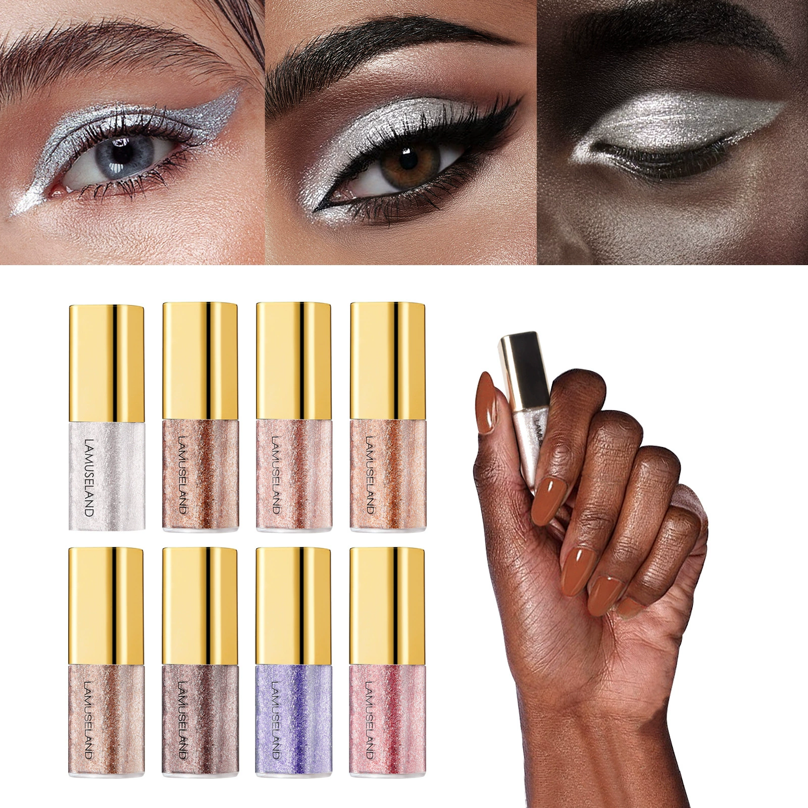 LAMUSELAND Mini Liquid Eyeshadow матовые удобные тени для век