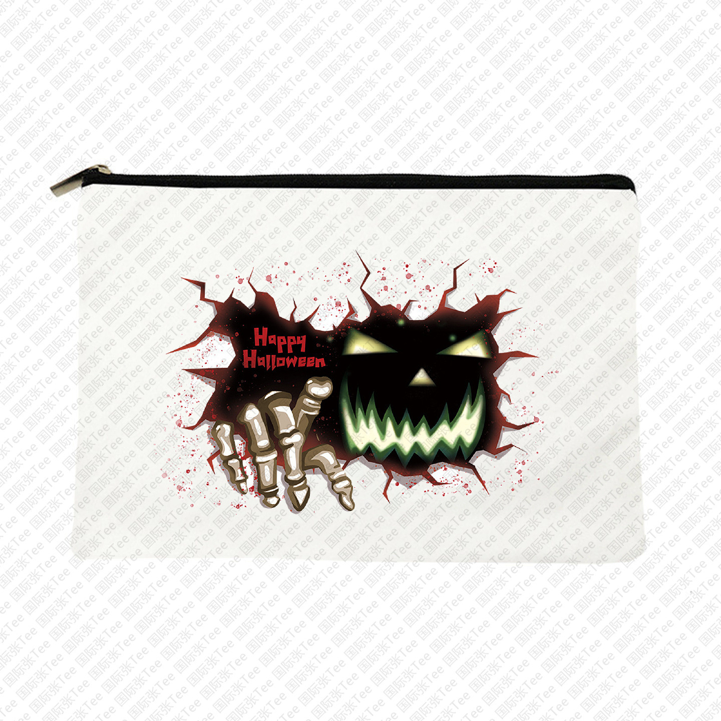 Halloween skull printing makeup bag cartoon organizer bag makeup bag…