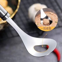 Stainless Steel Handmade Meatball Maker, Household Fish Ball Press Spoon, Kitchen Tool, and Shrimp Paste Extruder Gadget Mold