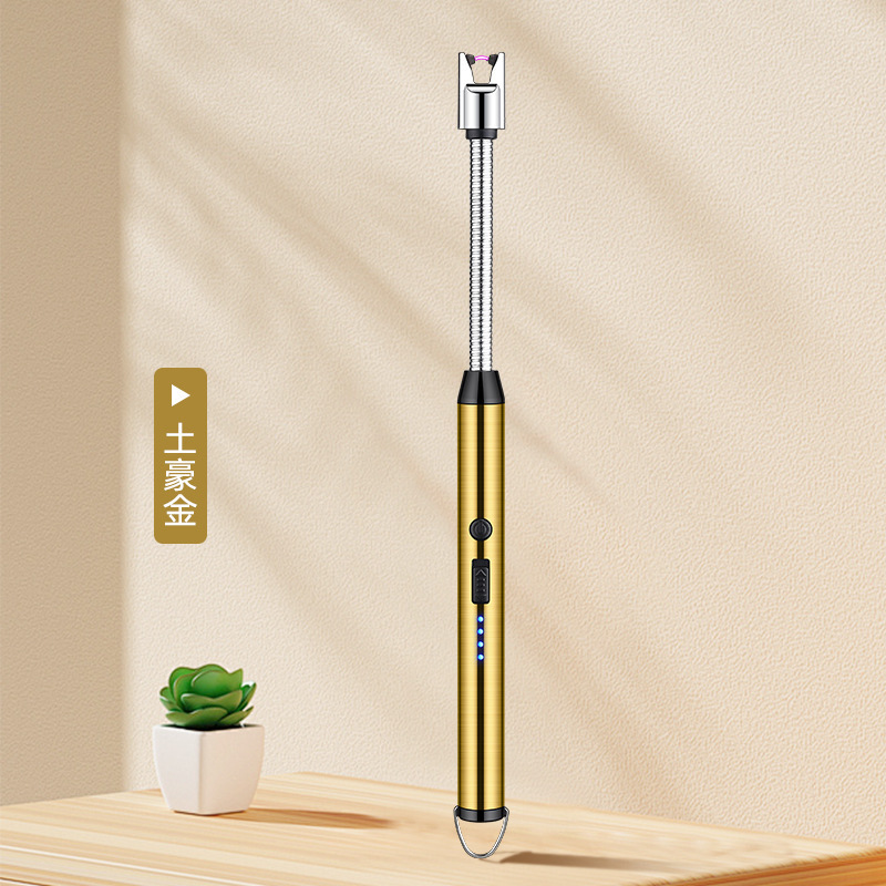 Fabricantes al por mayor Arco Tipo-c Cargador Encendedor Estufa de gas Encendido Agarre Exalargue Cocina Encendedor Transfronterizo Chong