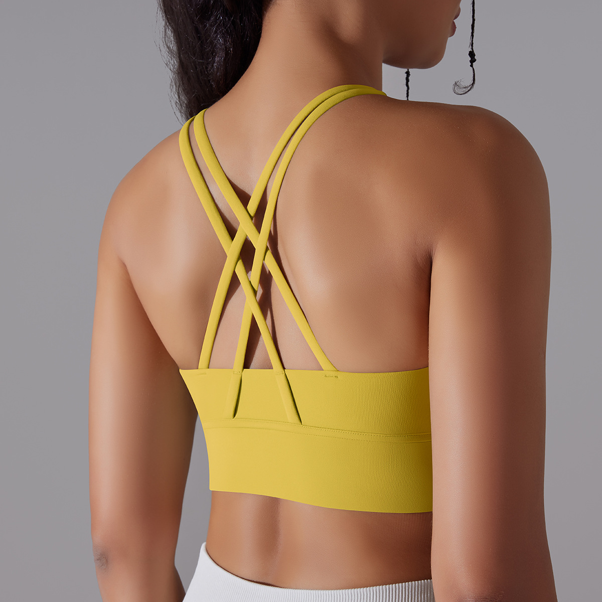 127g Weight Sleeveless Sleeve Length Nylon, Spandex Fabric Type Short Top Length Halter Crisscross Tank Tops Type Fitness, Yoga Occasion U Neck Neckline Solid Color Pattern Sports Style Sports Solid Color Nylon Spandex U Neck Active Tops Halter Crisscross Tank 125