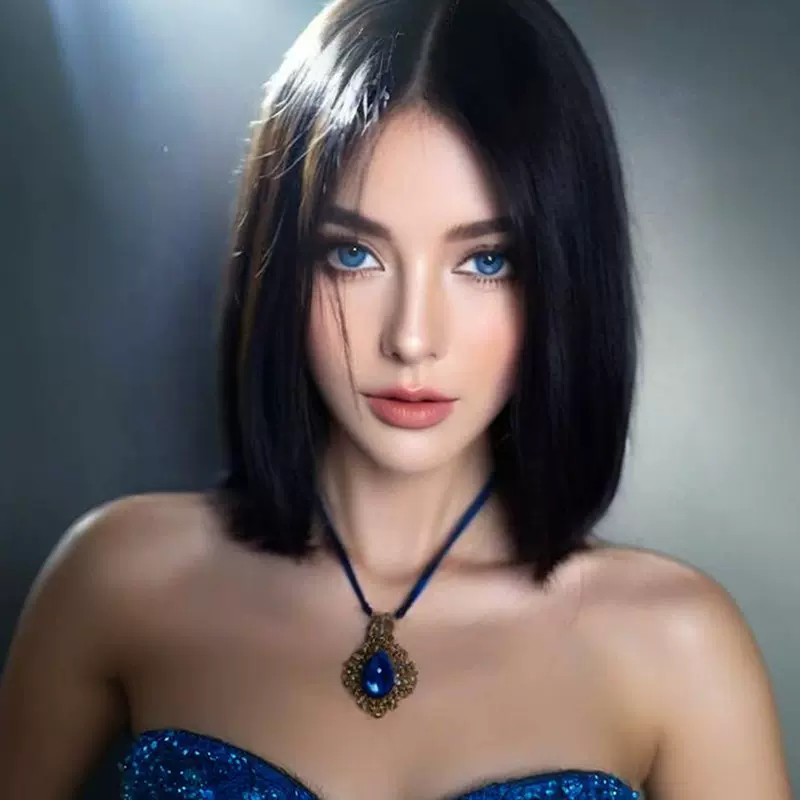 速卖通热销假发女短发欧美时尚中分短直发化纤丝机制头套工厂批发