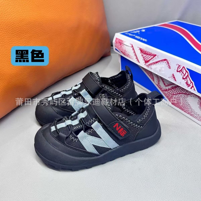 Putong Factory's new NBK3205 Velcro children's sandals, water shoes for boys and girls, soft-soled, hollowed-out, breathable sandals