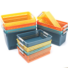 Morandi color desktop storage box, item basket, vegetable basket, supply kitchen toy, rectangular plastic organization box