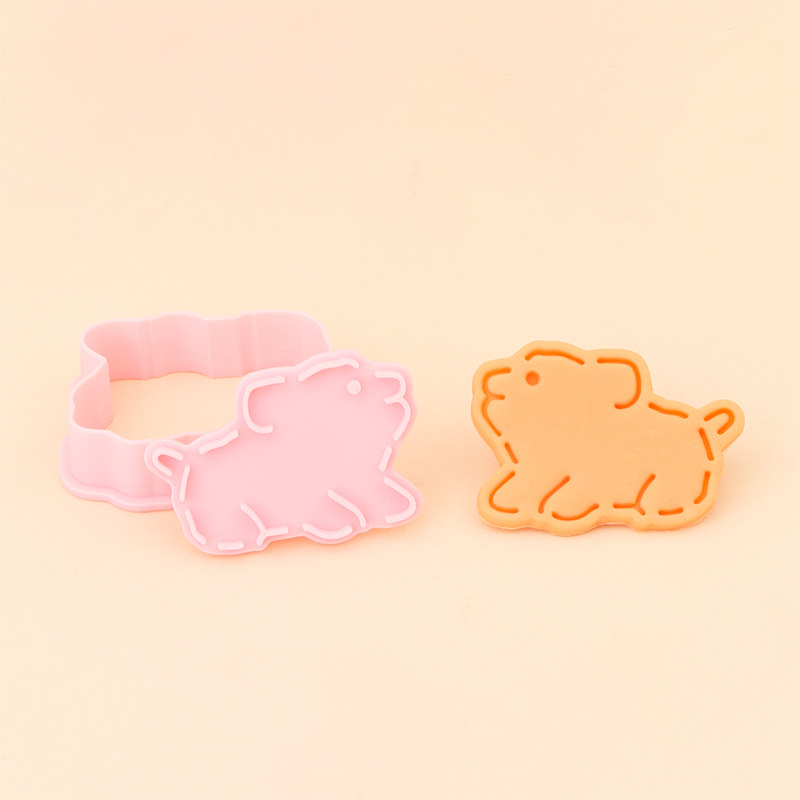 Molde para galletas con forma de cachorro y dibujo de línea, con patrón de dibujos animados en 3D, herramienta realista para hacer galletas de mantequilla DIY. image 21