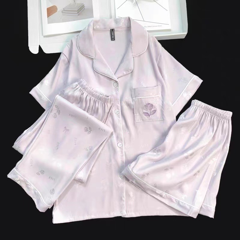 [가슴패드 포함 3종세트] 퍼플 튤립