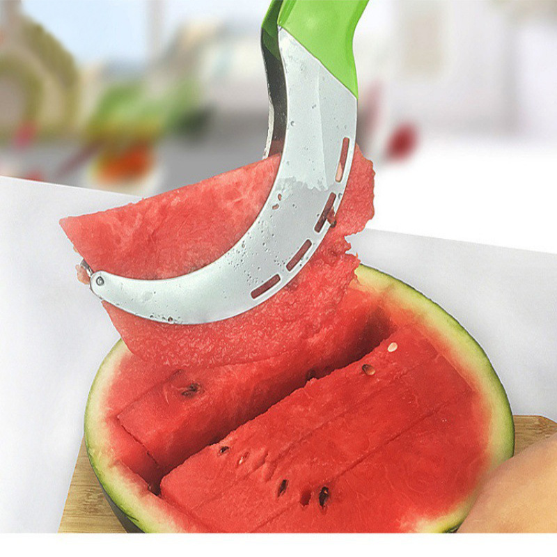 Stainless steel watermelon cutter and divider, fruit pulp digging tool, household kitchen gadget, watermelon cutter, factory direct sale