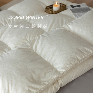 Poland Imported 95 White Goose Down Quilt Core 140 Jacquard Winter Thickened Warm Quilt Class A Double Down Quilt