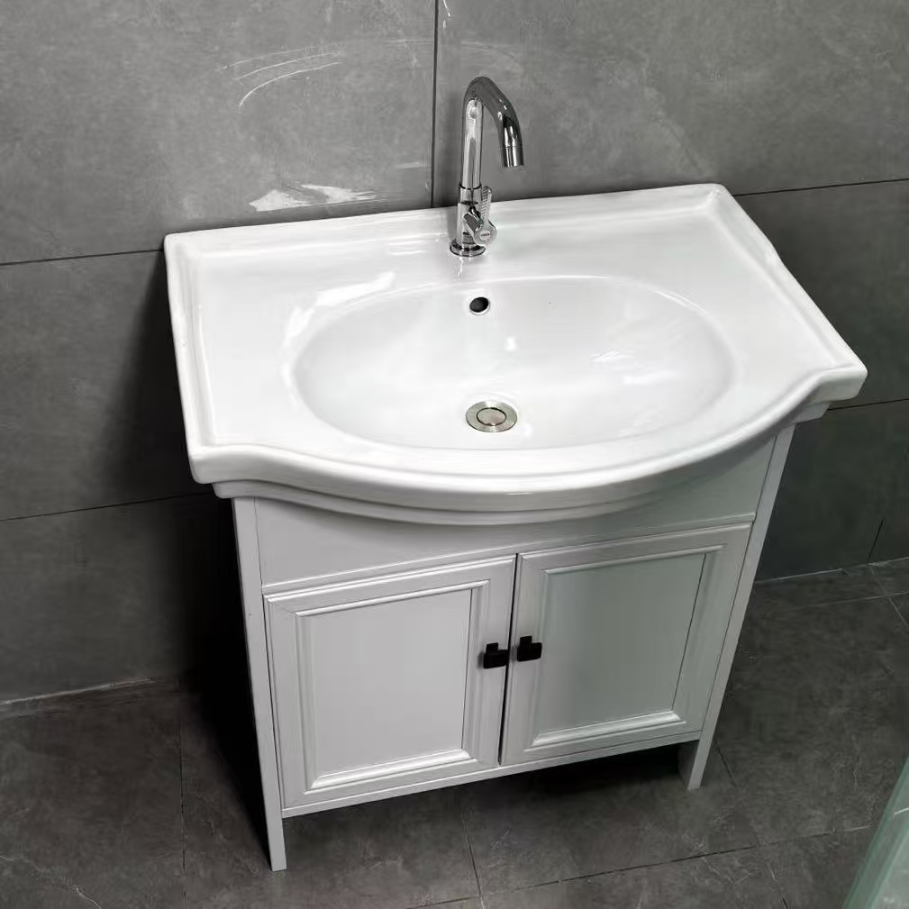 ♔ Ceramic Washbasin Bathroom Cabinet Large Basin 60 Bathroom Washbasin Carbon Fiber Material