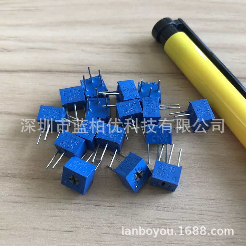 3362P-1-104LF 可调电阻 可变微调电位器 3362P 100K 正面调精密