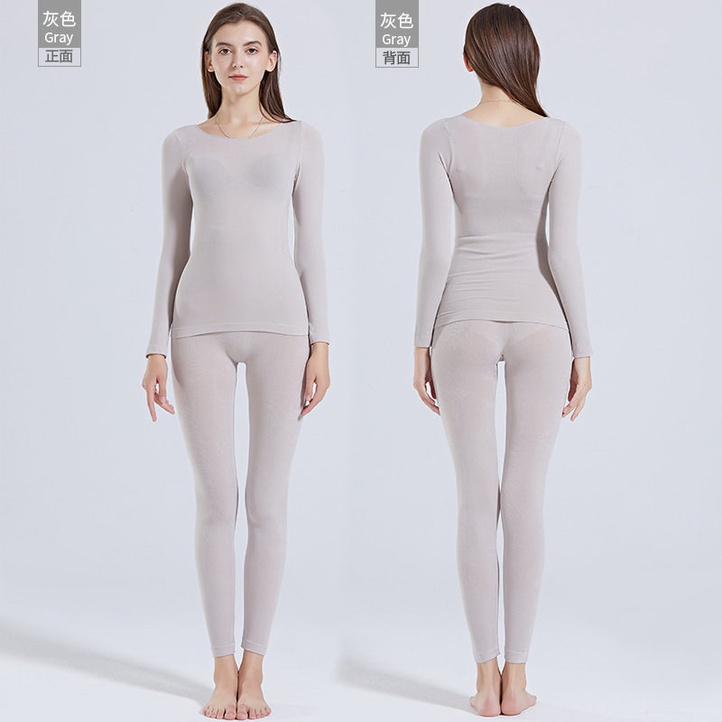 37 grados de temperatura constante calefacción ropa interior térmica Otoño de las mujeres ultra-delgada sin costuras slim fit culturismo de fondo largo Johns traje en stock