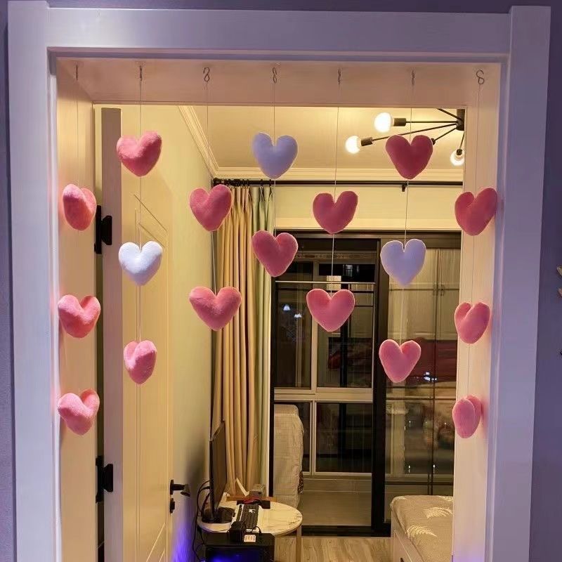 핑크와 화이트 [하트 18개 7줄]