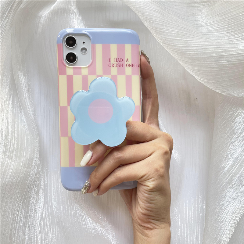 15g Weight Mobile Phone Universal Applicable Brands Folding Bracket Classification Plastic Material Flower Pattern Cute Style Flower Plastic Cute Mobile Phone Universal Folding Bracket 9