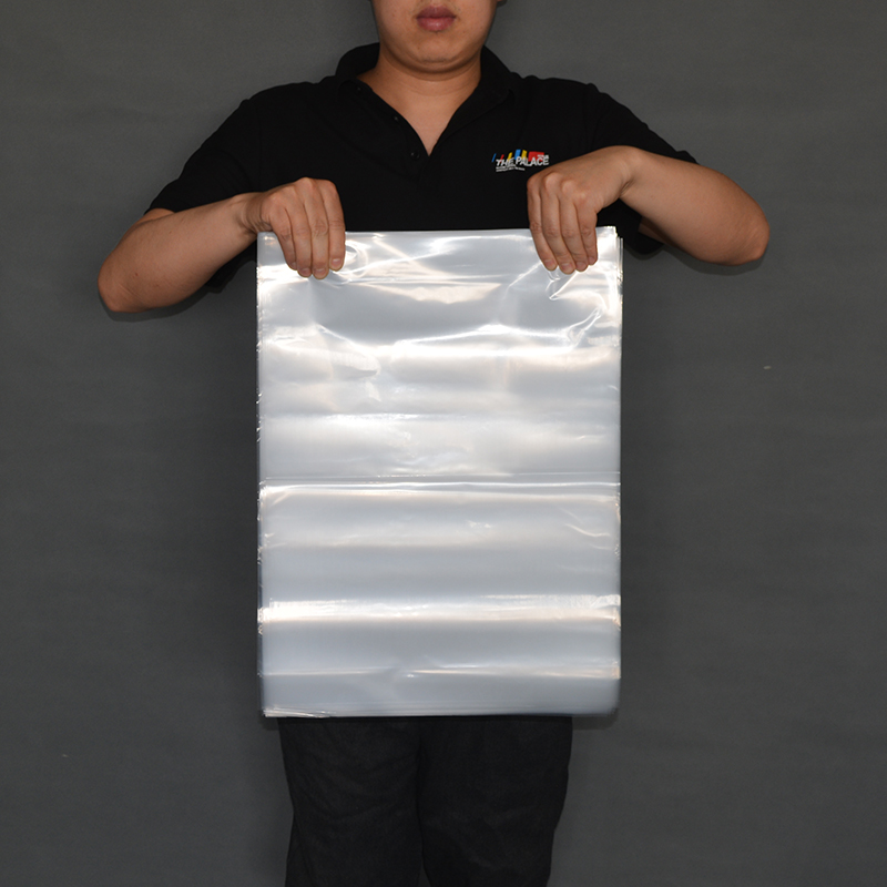 Gran bolsillo plano transparente almacenar embalaje polvo bolsa plástica bolsa de película plástica envasado de alimentos bolsa de película interna fija