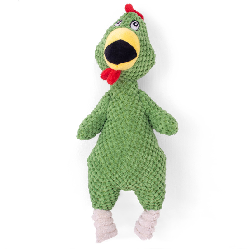 Suministro directo de fábrica nuevo juguete de sonido de felpa para mascotas señaló pollo maíz terciopelo resistente a la rotura juguete de perro resistente a la mordedura al por mayor