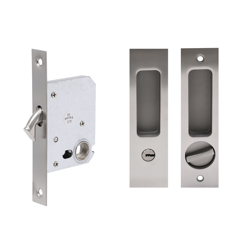 Personalizada 304 puerta deslizante de acero inoxidable balcón interior cocina baños bloqueo de gancho de puerta deslizante empujar y tirar de la puerta deslizante